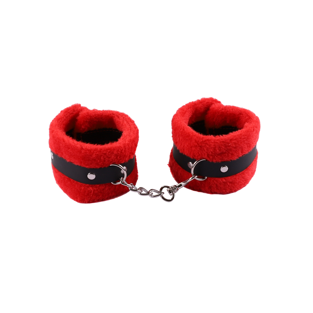 VelvetGrip PU Plush Handcuffs – Soft BDSM Restraint Toy for Adults