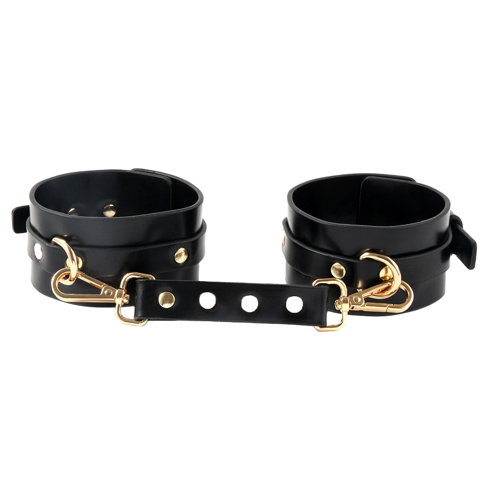 Dominion 8-Piece SM Bondage Set – Handcuffs, Gag, Whip & Collar with Storage Bag