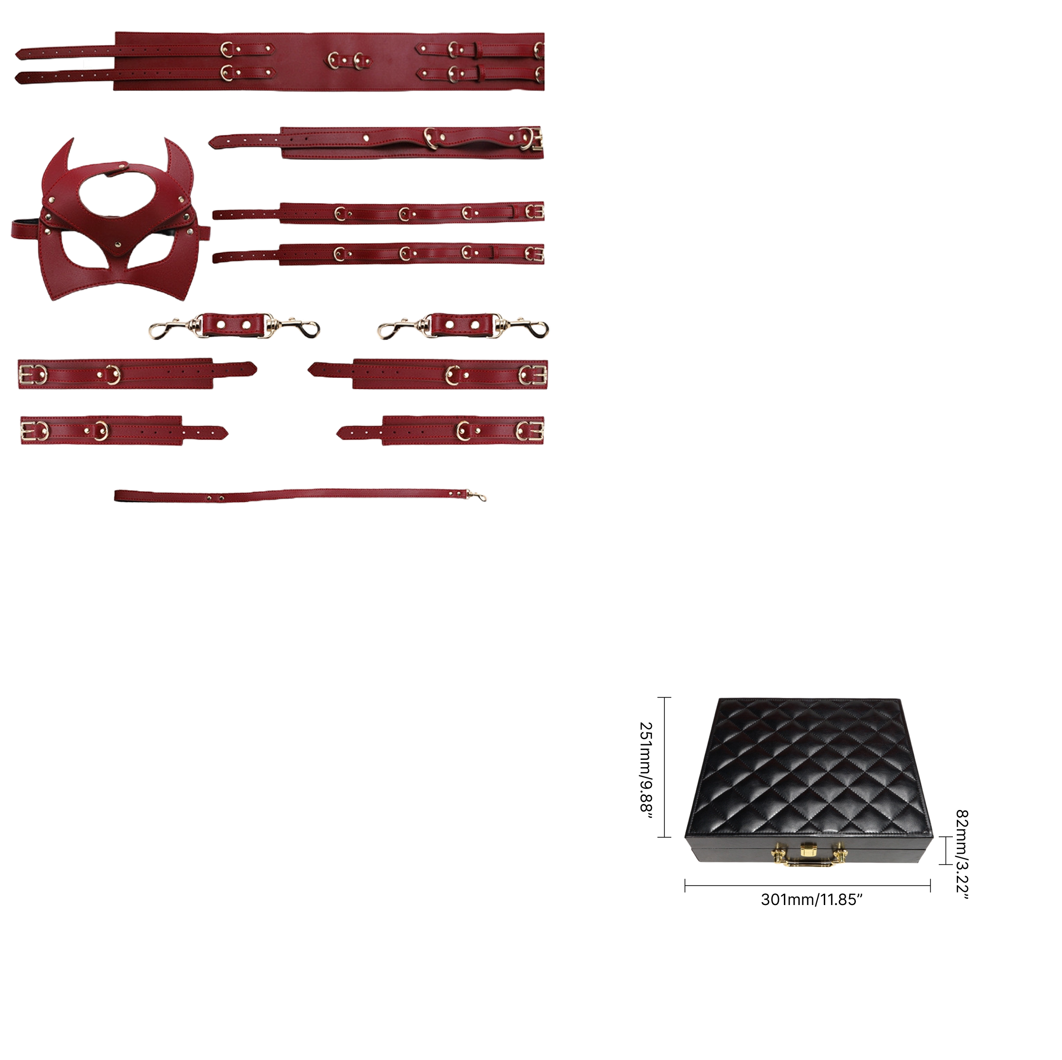 VelvetBond Fashion Restraint Set – PU Leather Bondage Collection