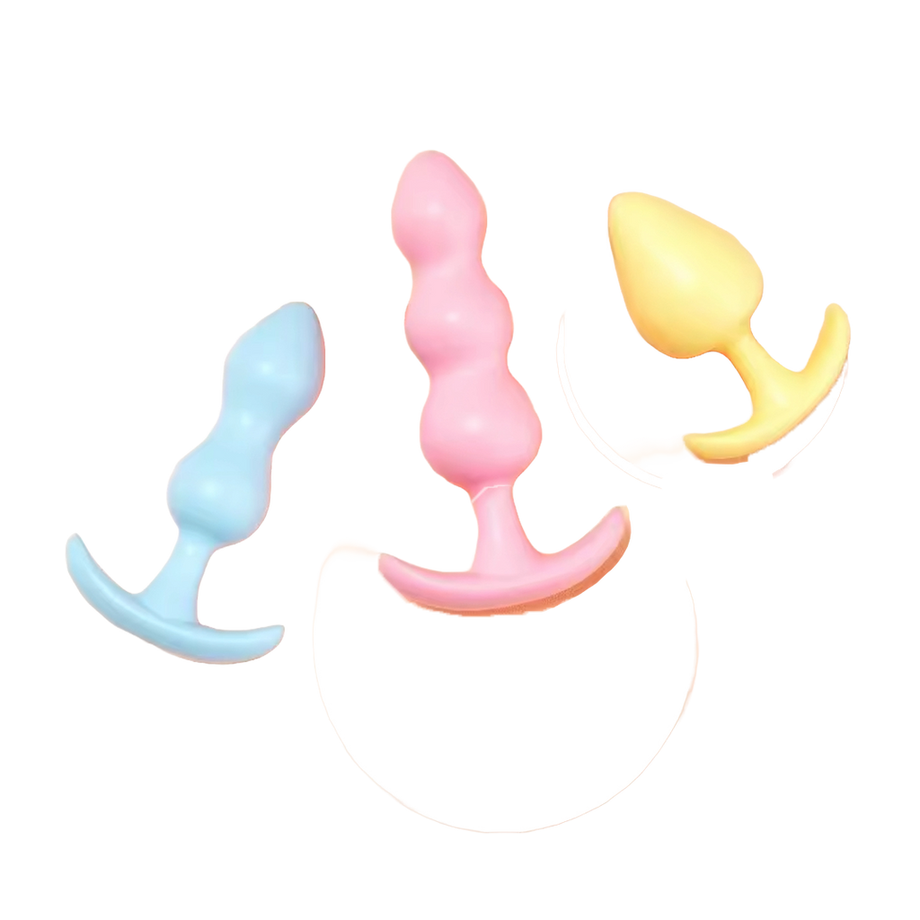 3-Piece Silicone Anal Training Plug Set