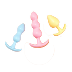 3-Piece Silicone Anal Training Plug Set