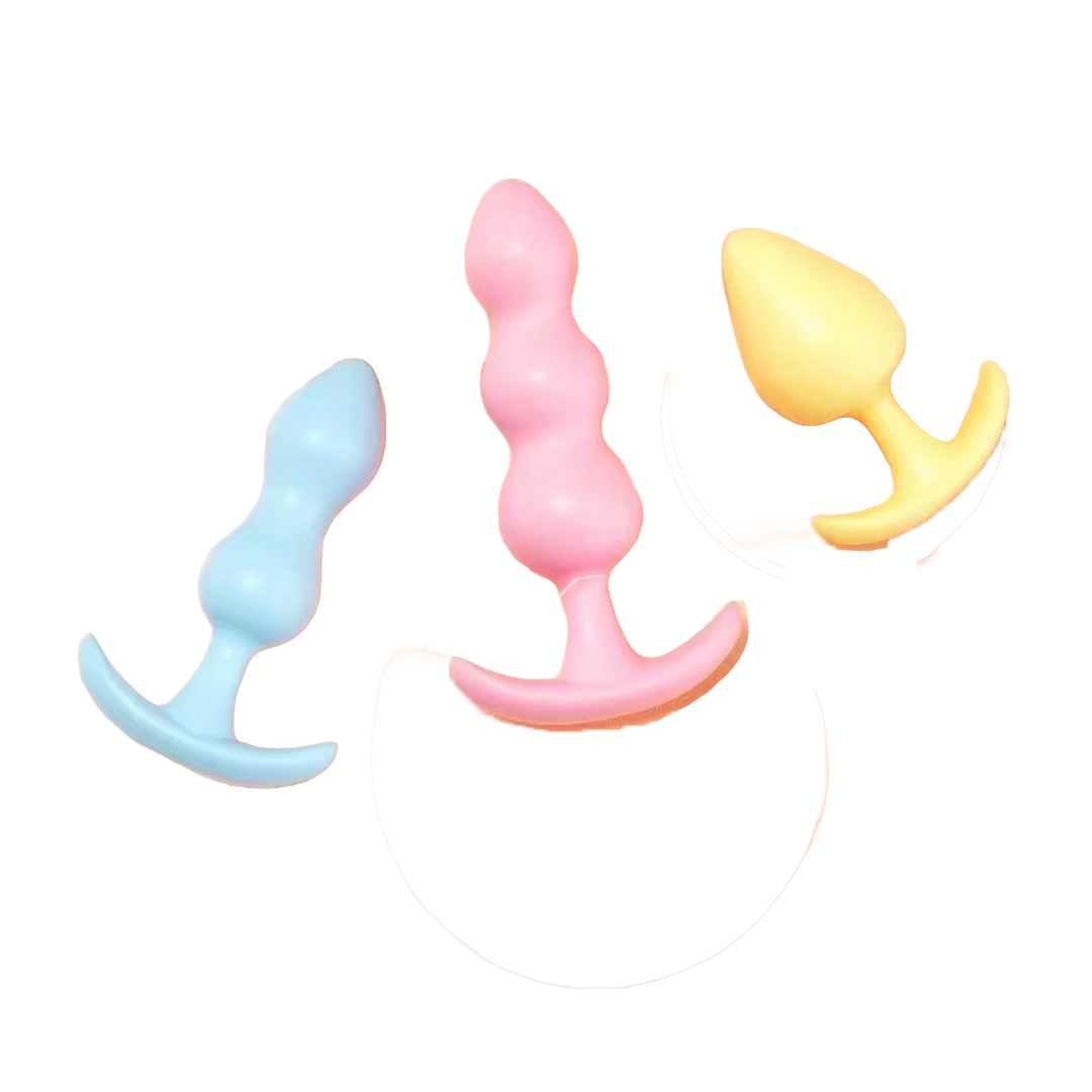 3-Piece Silicone Anal Training Plug Set