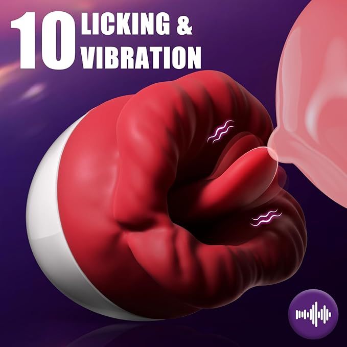 RoseLuxe 10-in-1 Vibrator – Tongue & Clitoral Stimulator for Women & Couples