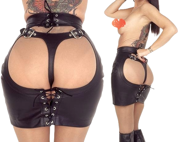 Leather Desire Mini Skirt – PU Leather Lingerie Skirt for Women