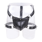 IronClad Men’s Leather Chastity Shorts – Adjustable Bondage Panties