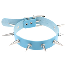 SkySpike Punk Leather Choker – Egirl Cosplay & Bondage Neck Accessory
