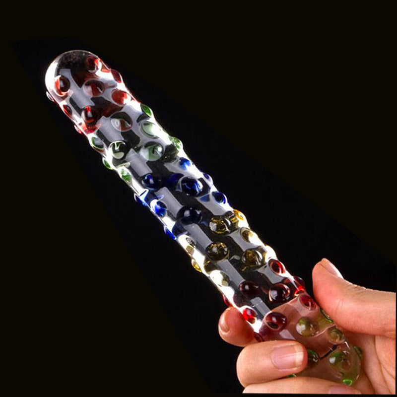 Crystal Wave Glass Dildo – Textured Magic Wand