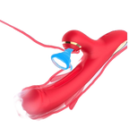 BlissBunny 3-in-1 Red Rabbit Vibrator – Sucking, Thrusting & Flapping Pleasure Toy