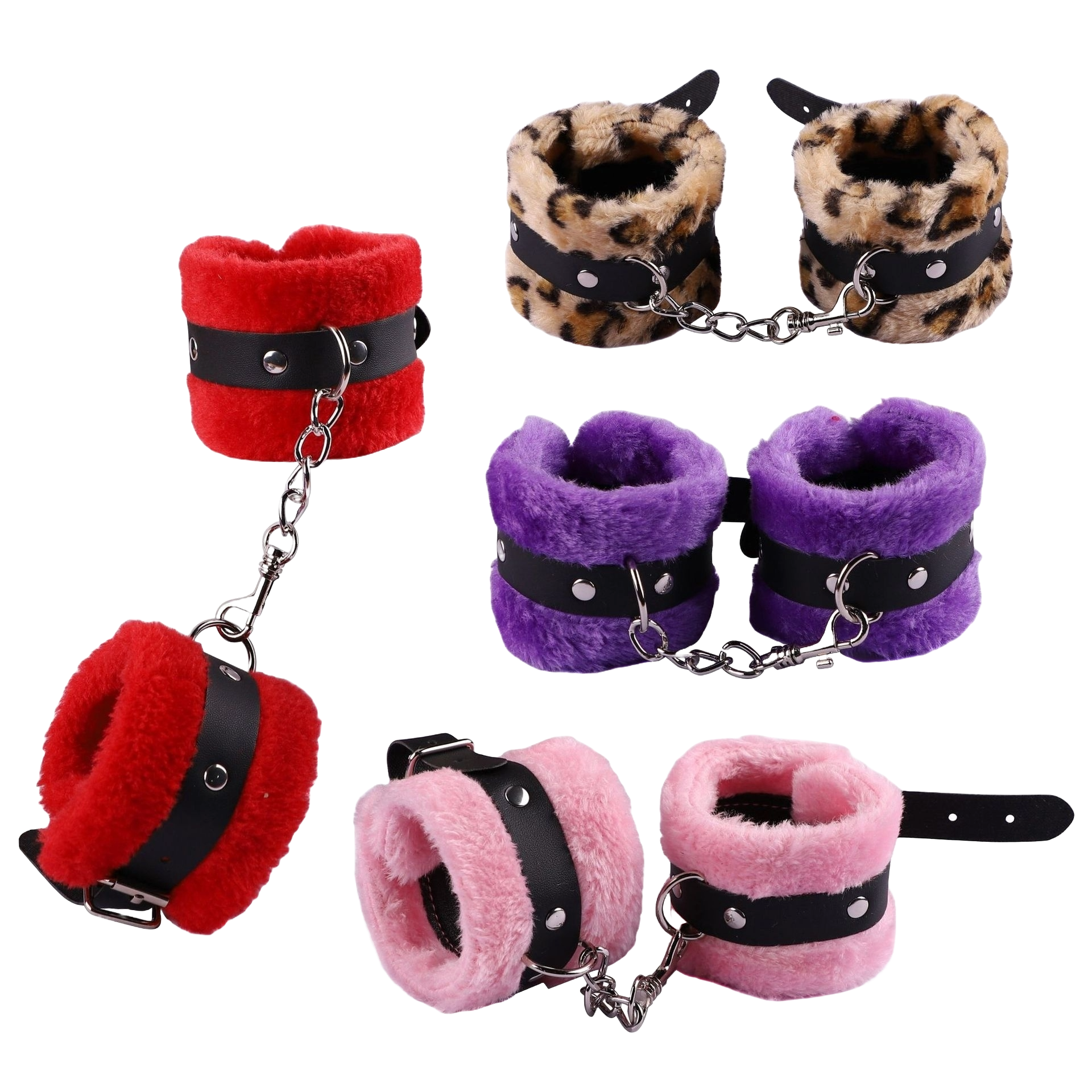 VelvetGrip PU Plush Handcuffs – Soft BDSM Restraint Toy for Adults