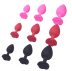 Rose Flower Silicone Anal Beads Set