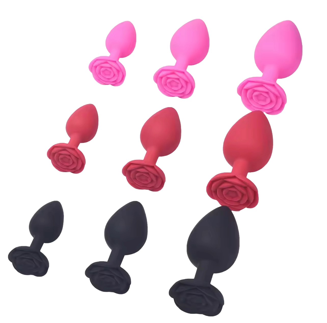 Rose Flower Silicone Anal Beads Set