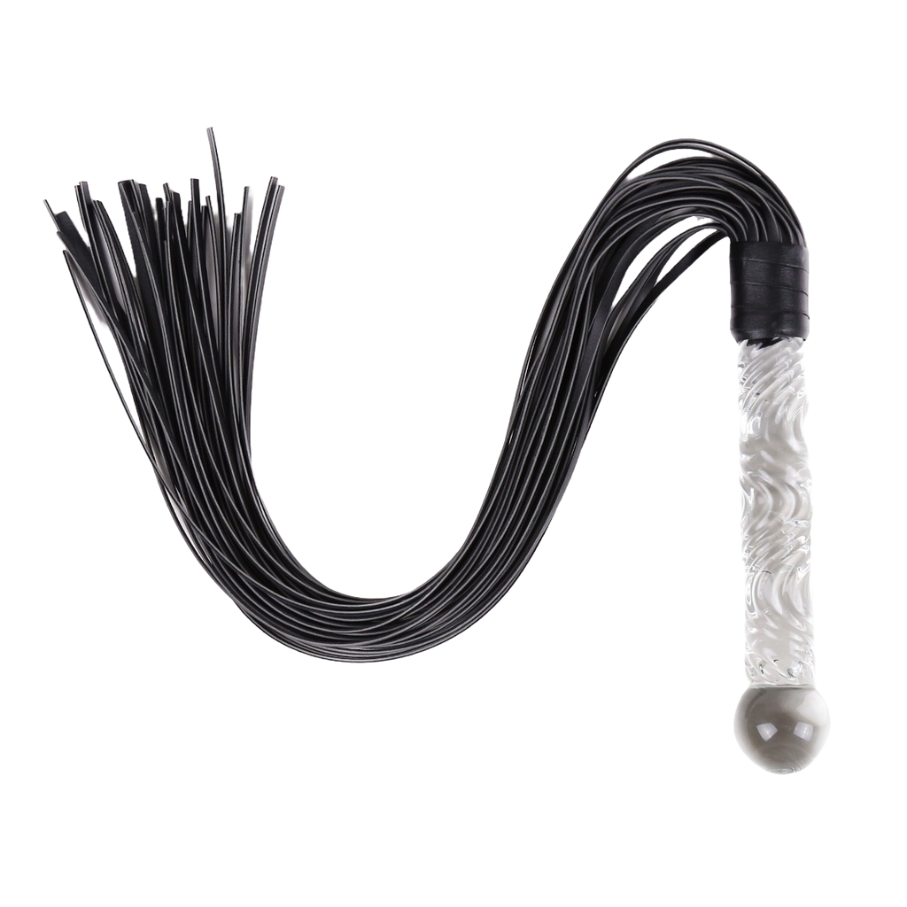 CrystalStrike PU Whip – Sexy Silicone & Glass BDSM Toy
