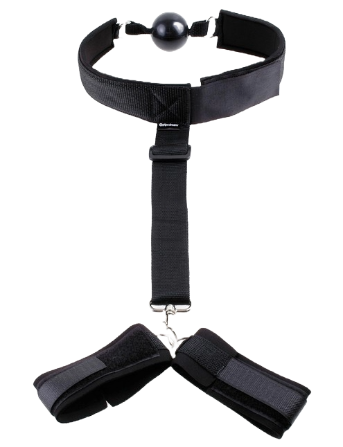 SilkBite Adjustable Mouth Gag – Nylon Strap & Silicone Ball Restraint Toy