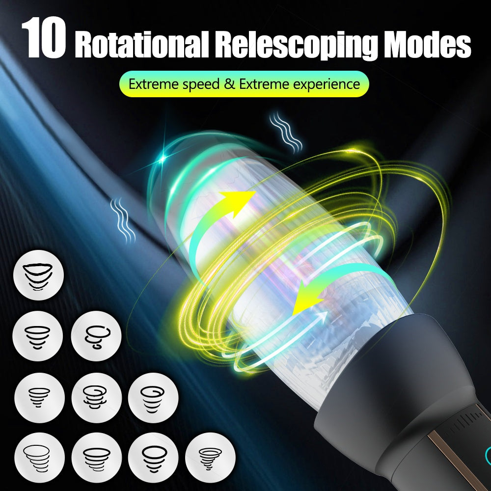 MaxErect Electric Penis Enlarger – 10 Vibration & 8 Thrusting/Rotating Patterns for Men