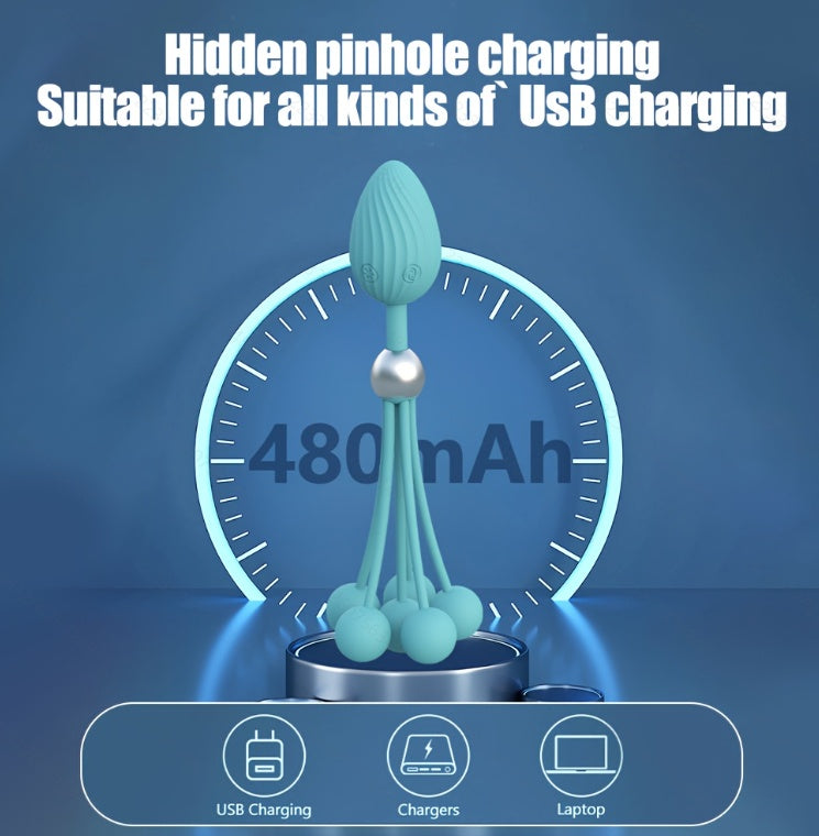 Vibrating Anal Plug With 6 Clitoris Vibrator Sex Toys