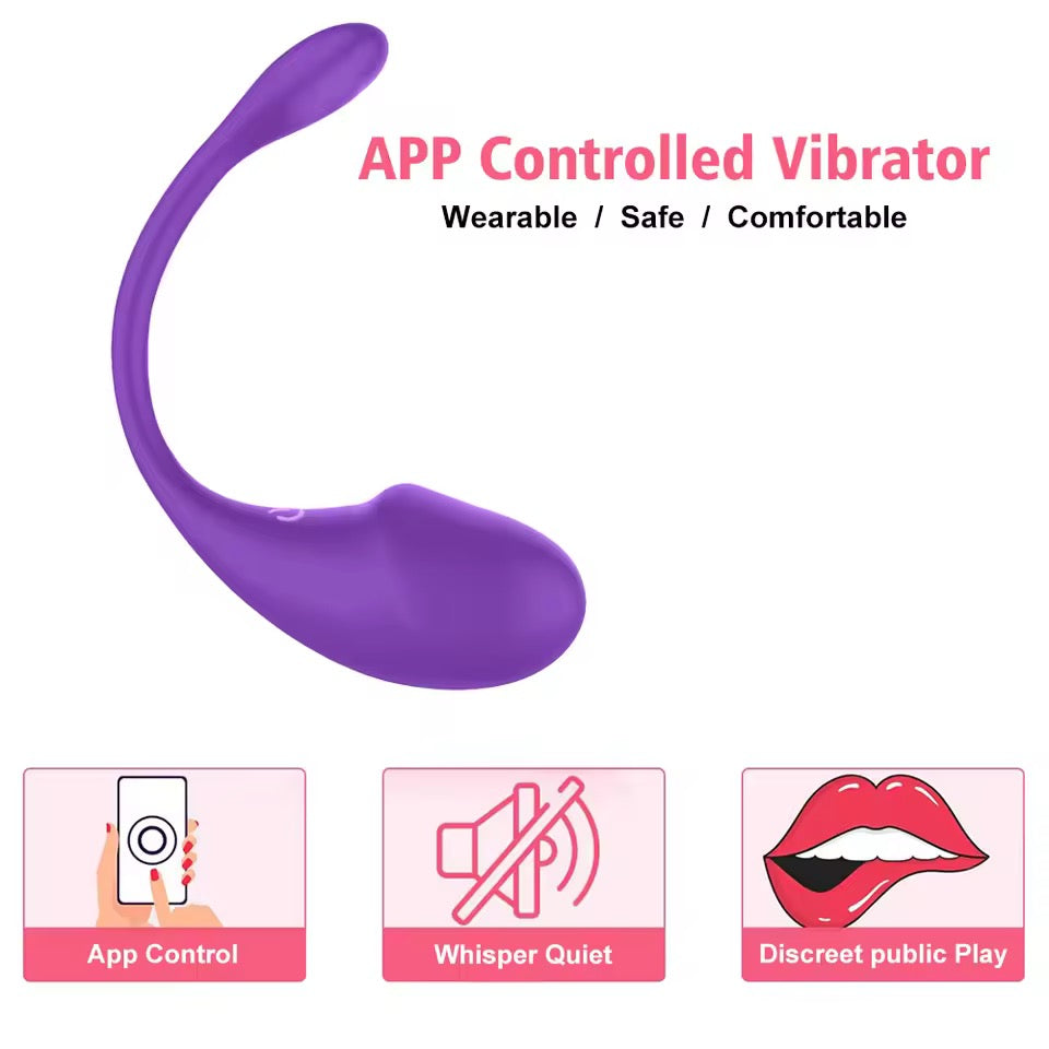 Bluetooth App-Controlled Clitoral & G-Spot Vibrator