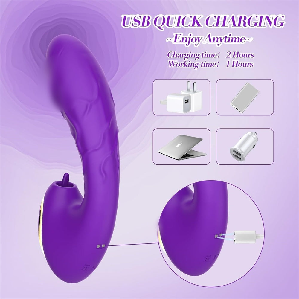 ButterflyVibe 2-in-1 Wearable G-Spot Vibrator – Clitoral Stimulator with 10 Licking & Vibration Modes