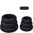 FlexiPlay 6-Piece Silicone Horseshoe Ring Set – Adjustable Scrotum & Penis Bondage Rings