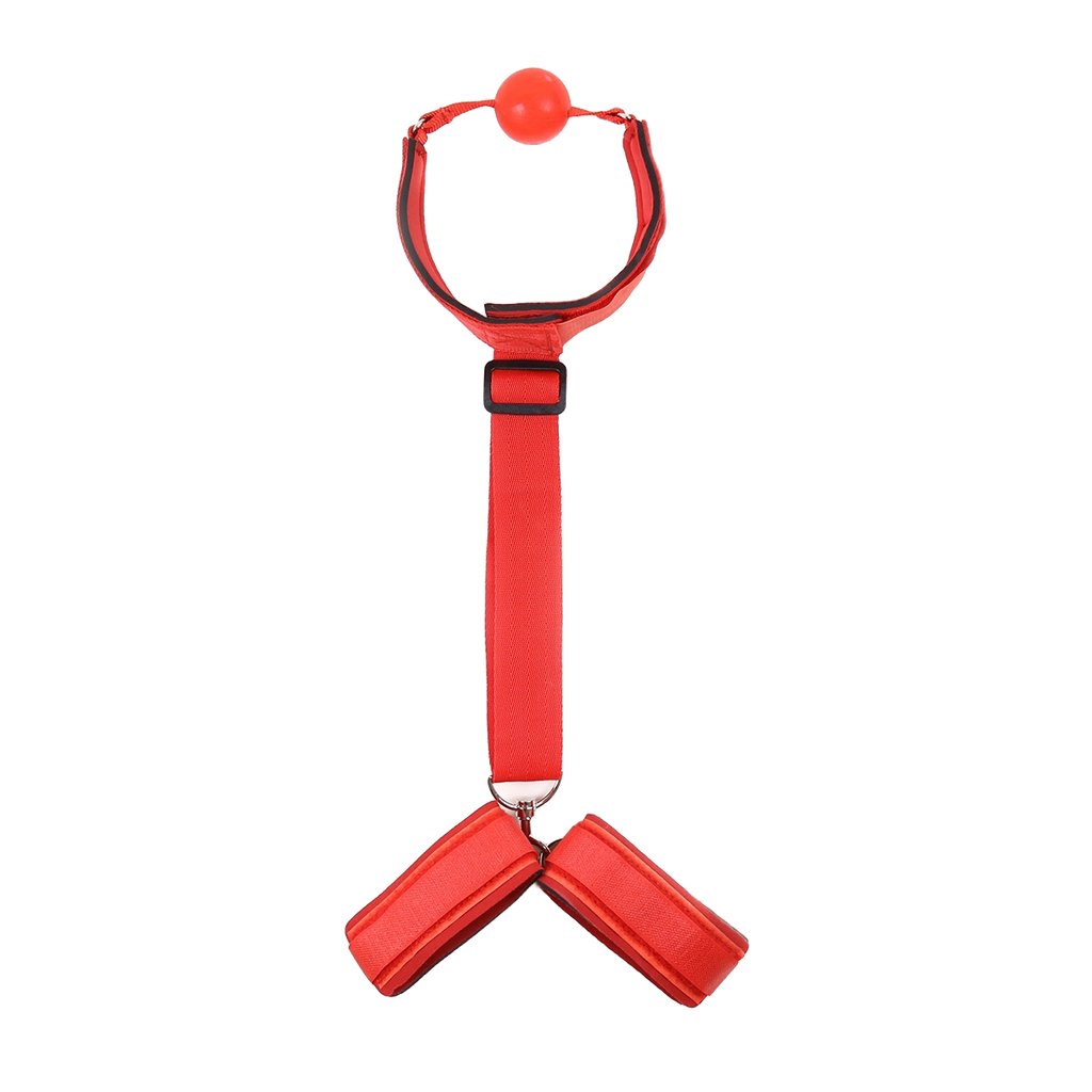 SilkBite Adjustable Mouth Gag – Nylon Strap & Silicone Ball Restraint Toy