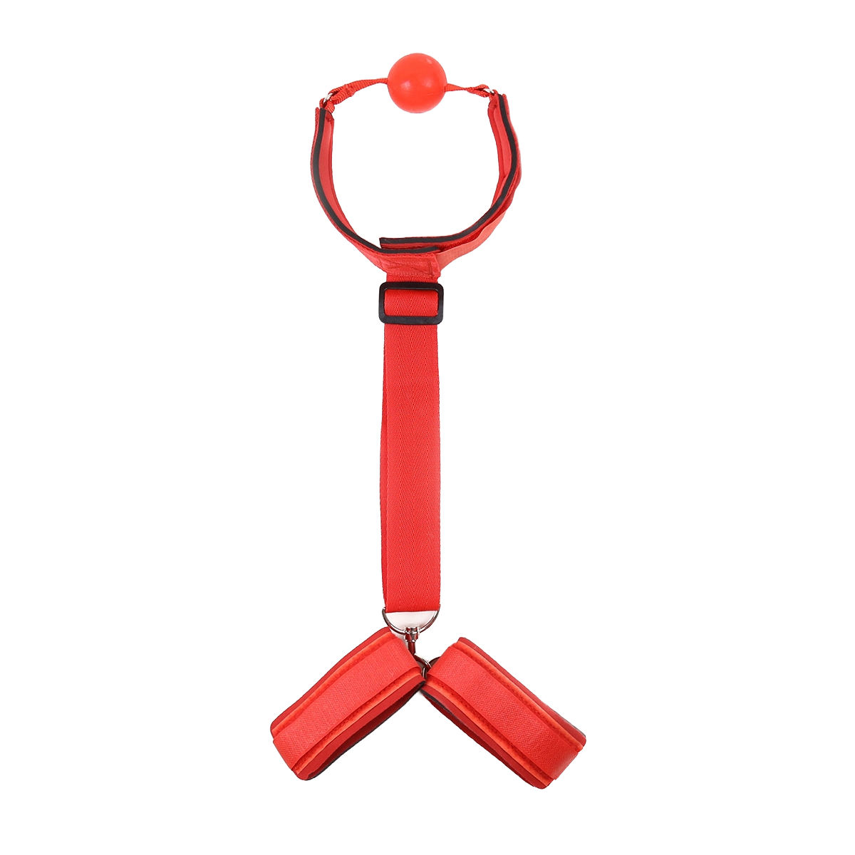 SilkBite Adjustable Mouth Gag – Nylon Strap & Silicone Ball Restraint Toy