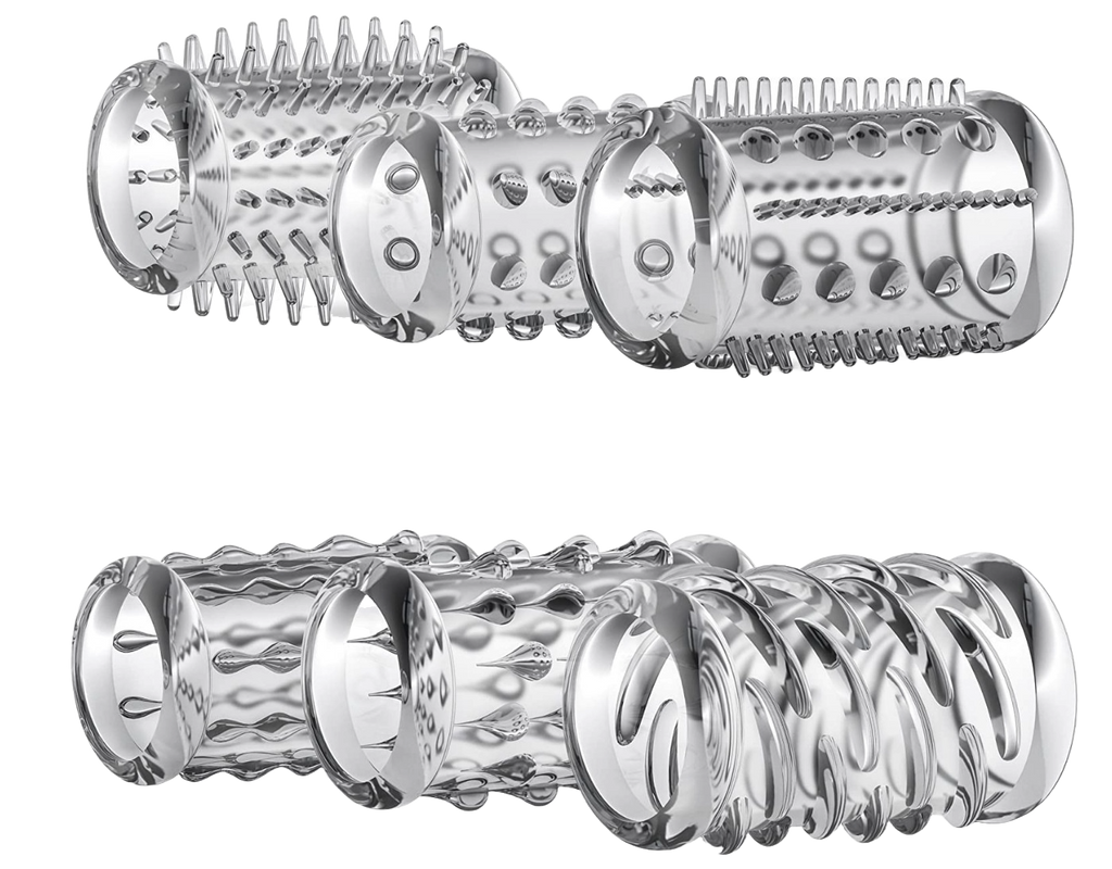 Crystal Finger Ring Male Toy Set – 6-Piece Stretchable TPR Pleasure Rings