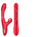 BlissBunny 3-in-1 Red Rabbit Vibrator – Sucking, Thrusting & Flapping Pleasure Toy