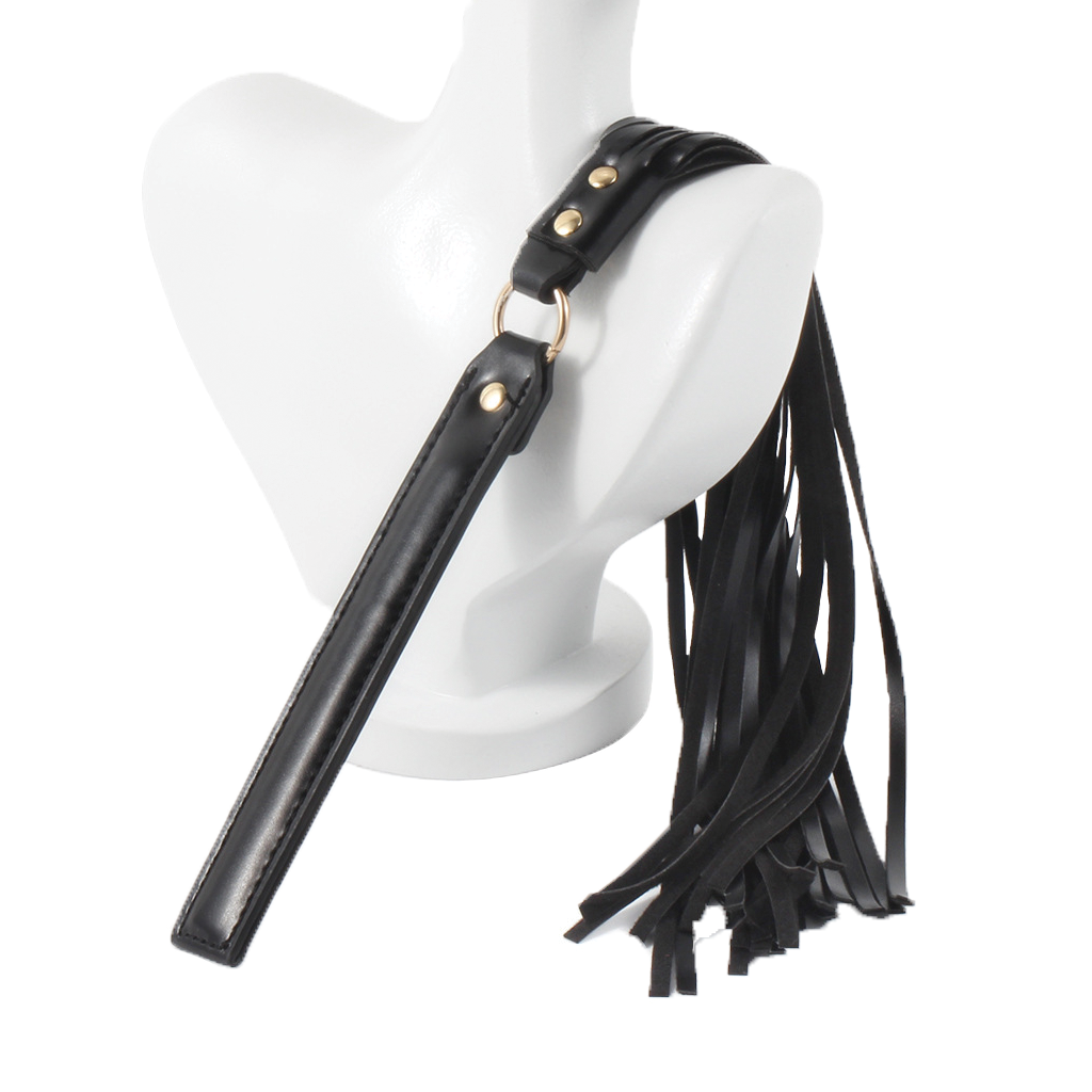 Dominion 8-Piece SM Bondage Set – Handcuffs, Gag, Whip & Collar with Storage Bag