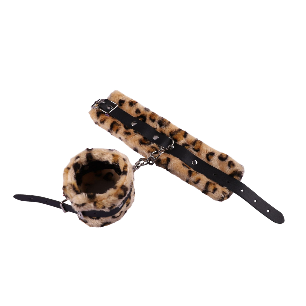 VelvetGrip PU Plush Handcuffs – Soft BDSM Restraint Toy for Adults