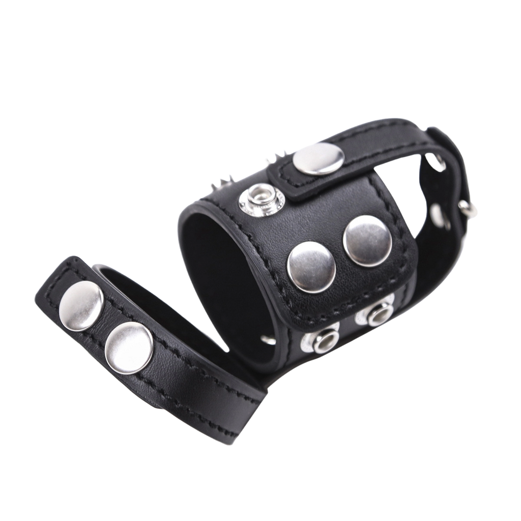 PowerExtend Men’s Cock Bondage & Extension Set – Leather & Alloy Restraint Toy