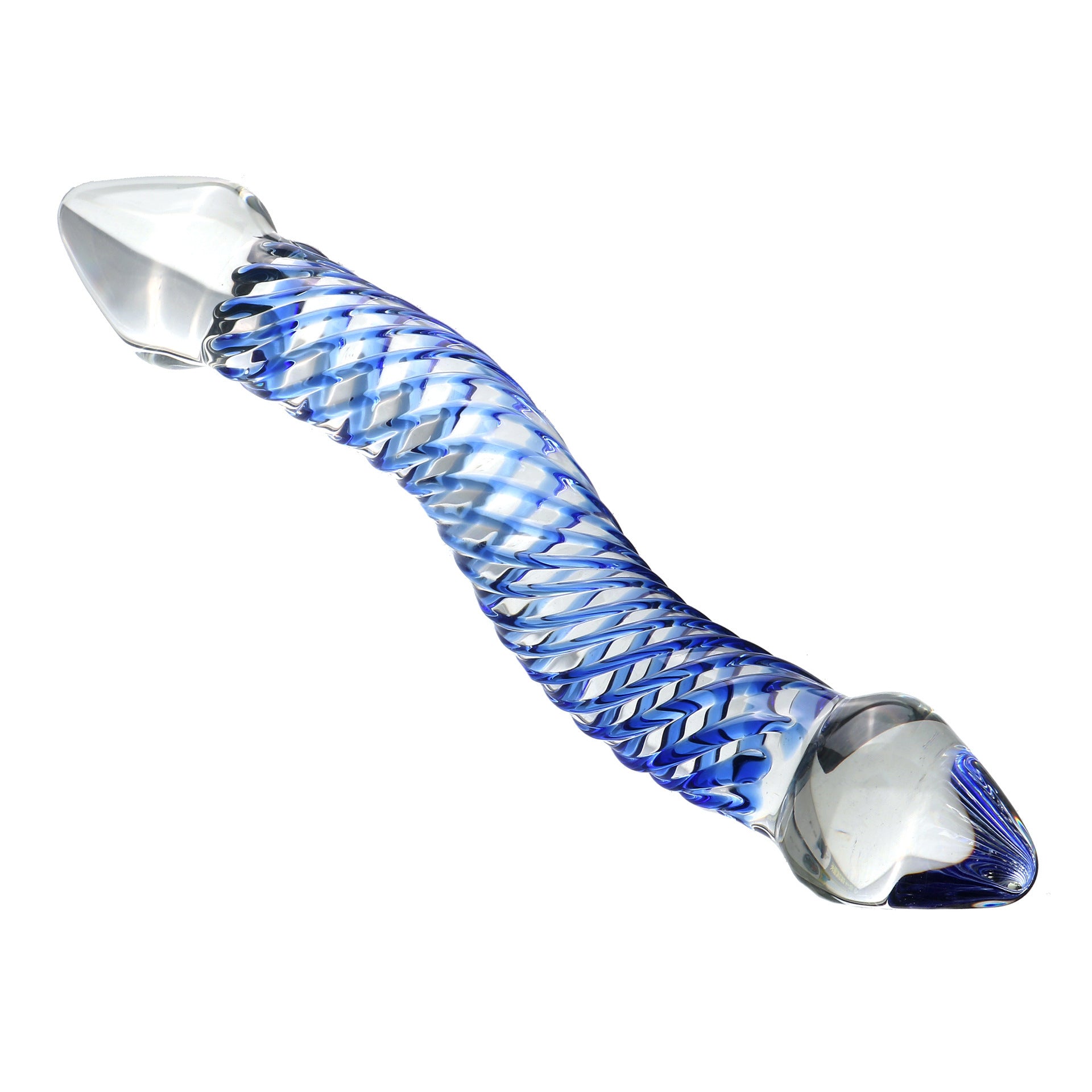 S-Curved Transparent Double-Headed Glass Toy for Women