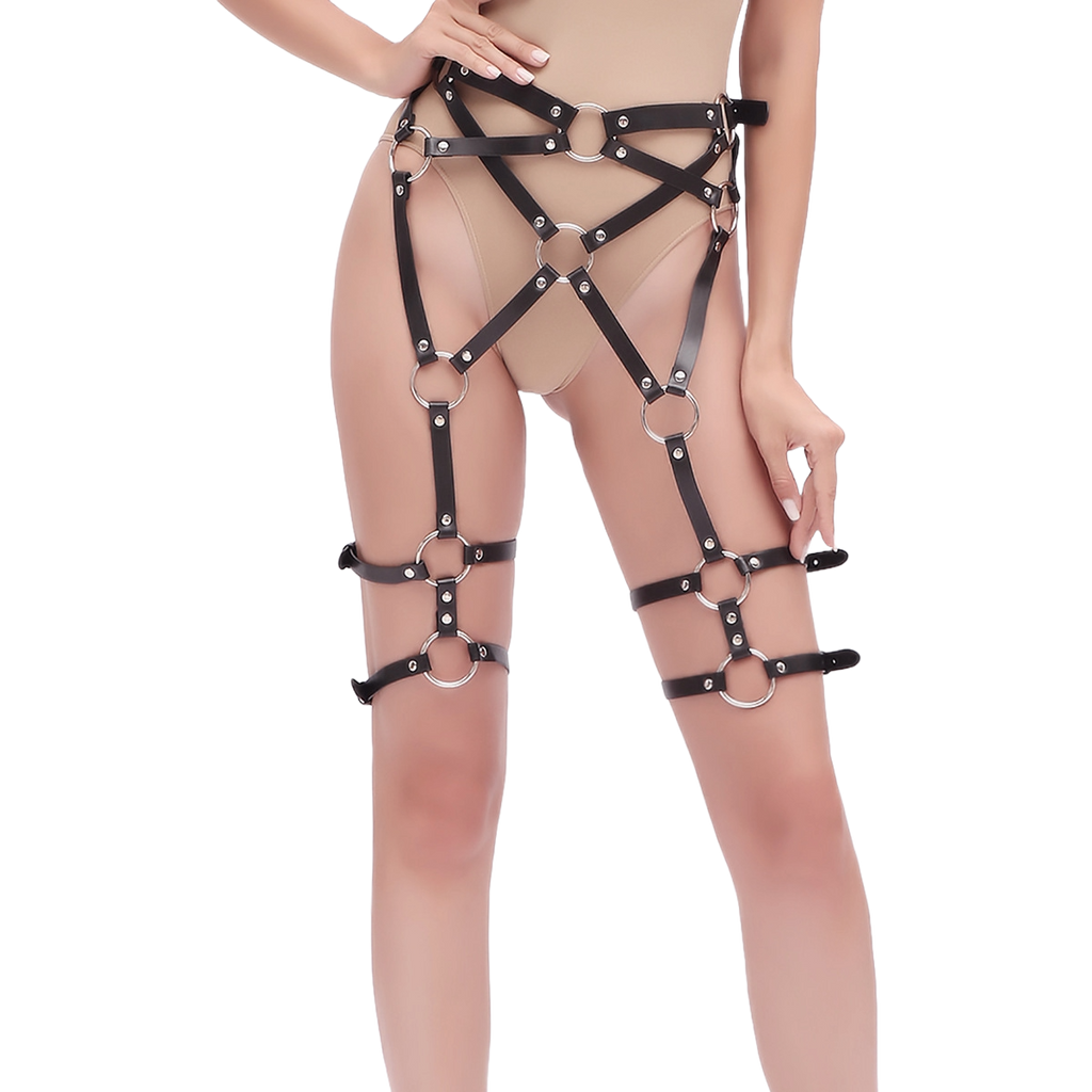 DarkEmbrace PU Leather Hollow Sling Bra – Tight Bondage Lingerie