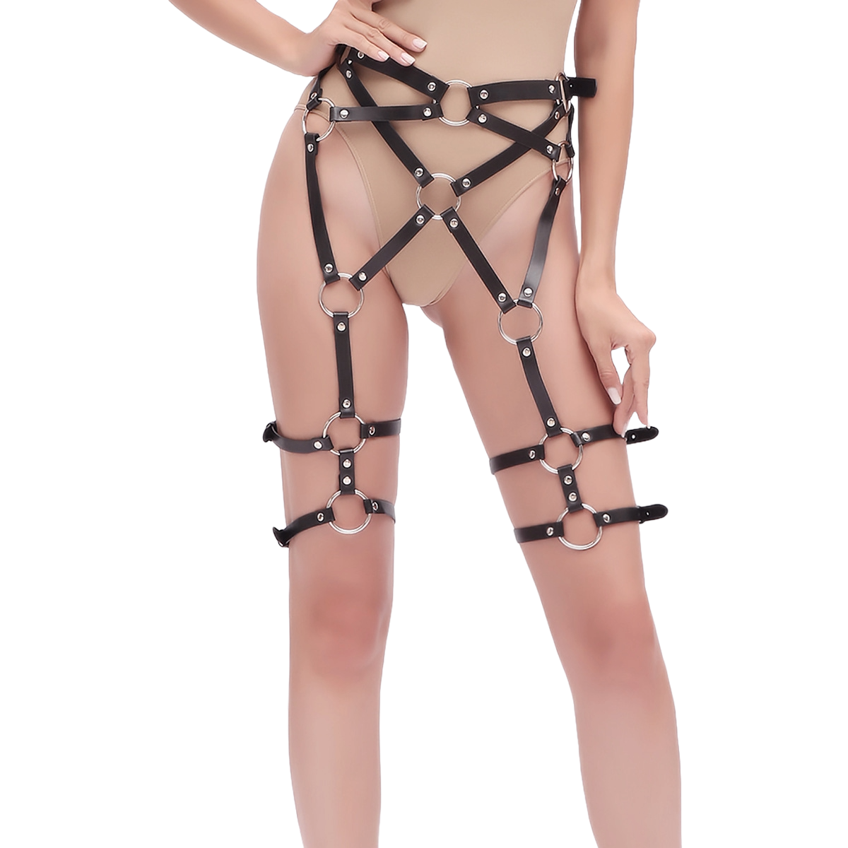 DarkEmbrace PU Leather Hollow Sling Bra – Tight Bondage Lingerie