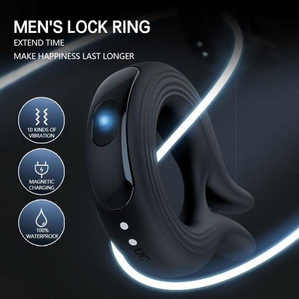 VibeRing Rabbit Ear Silicone Cock Ring – Electric Stimulation & Delayed Intercourse Toy for Men