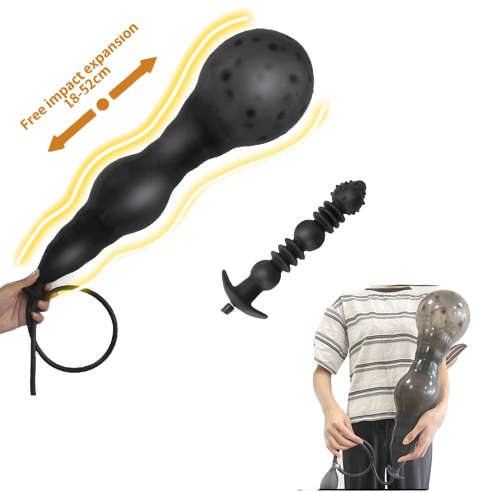 InflateMax Silicone Butt Plug – Large Inflatable Anal & Prostate Dilator