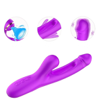 BlissBunny 3-in-1 Red Rabbit Vibrator – Sucking, Thrusting & Flapping Pleasure Toy