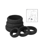 FlexiPlay 6-Piece Silicone Horseshoe Ring Set – Adjustable Scrotum & Penis Bondage Rings