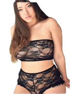 Velvet Lace Temptation Lingerie Set – Elegant & Alluring Nightwear