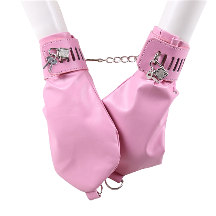 PawPlay Adjustable Leather Hand & Leg Restraints – BDSM Bondage Set