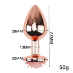 Rose-Shaped Metal Anal Plug