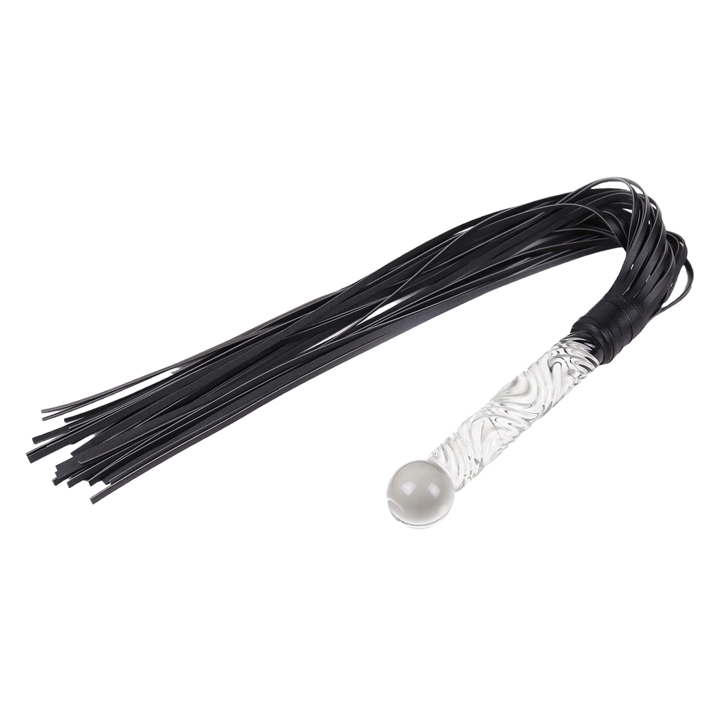 CrystalStrike PU Whip – Sexy Silicone & Glass BDSM Toy