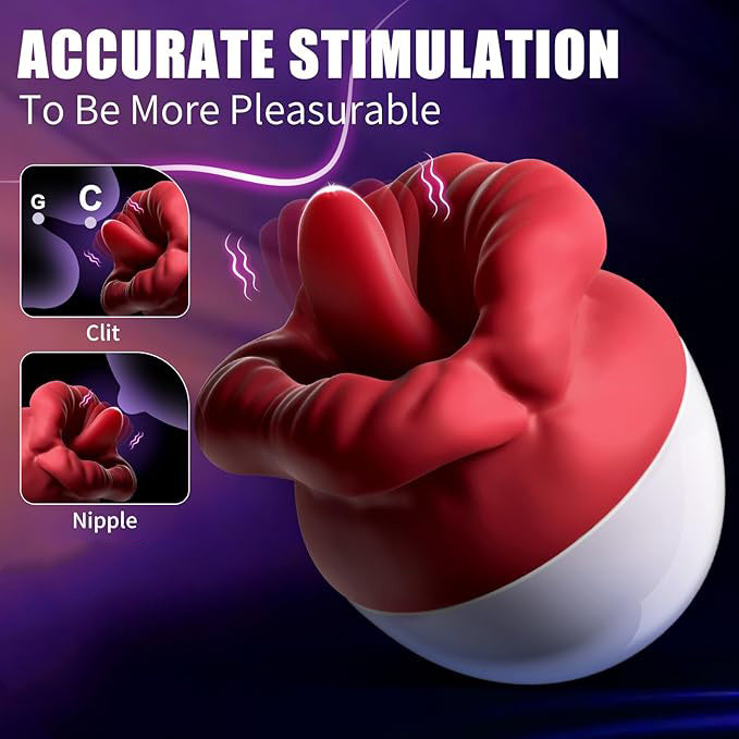 RoseLuxe 10-in-1 Vibrator – Tongue & Clitoral Stimulator for Women & Couples