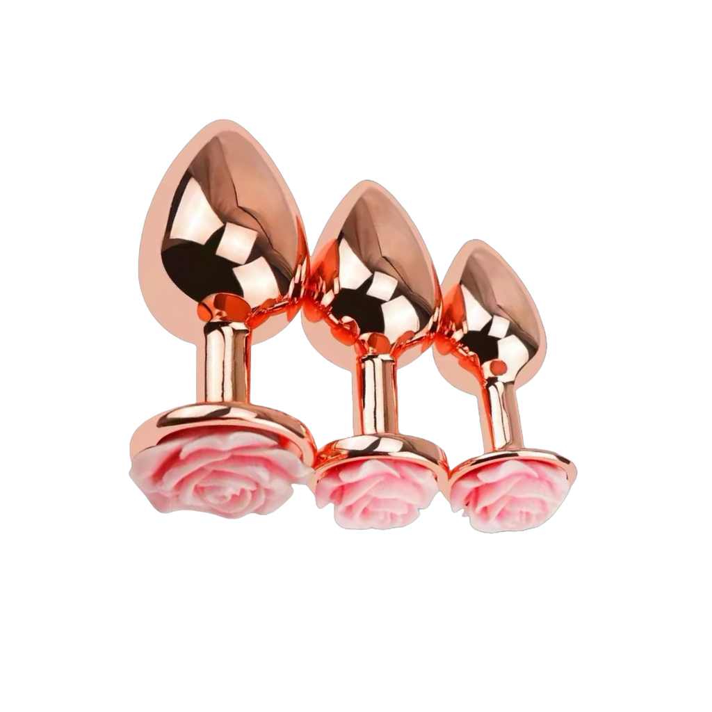 Rose-Shaped Metal Anal Plug