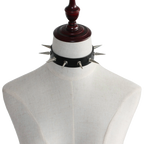 SkySpike Punk Leather Choker – Egirl Cosplay & Bondage Neck Accessory