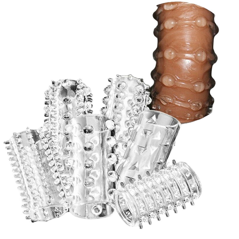 Crystal Finger Ring Male Toy Set – 6-Piece Stretchable TPR Pleasure Rings