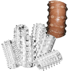 Crystal Finger Ring Male Toy Set – 6-Piece Stretchable TPR Pleasure Rings
