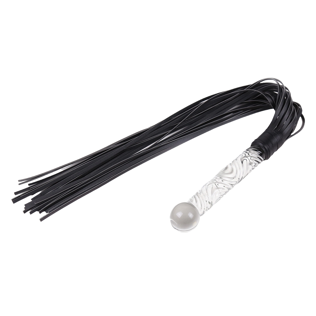 CrystalStrike PU Whip – Sexy Silicone & Glass BDSM Toy