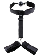 SilkBite Adjustable Mouth Gag – Nylon Strap & Silicone Ball Restraint Toy