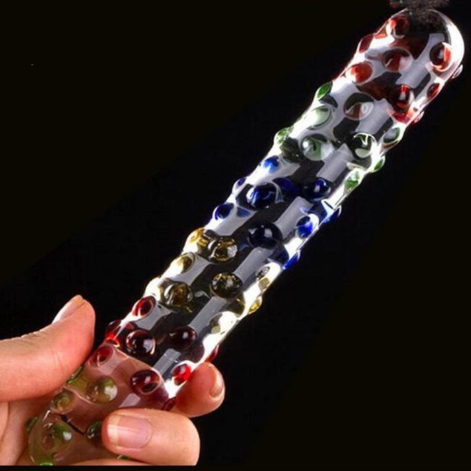 Crystal Wave Glass Dildo – Textured Magic Wand