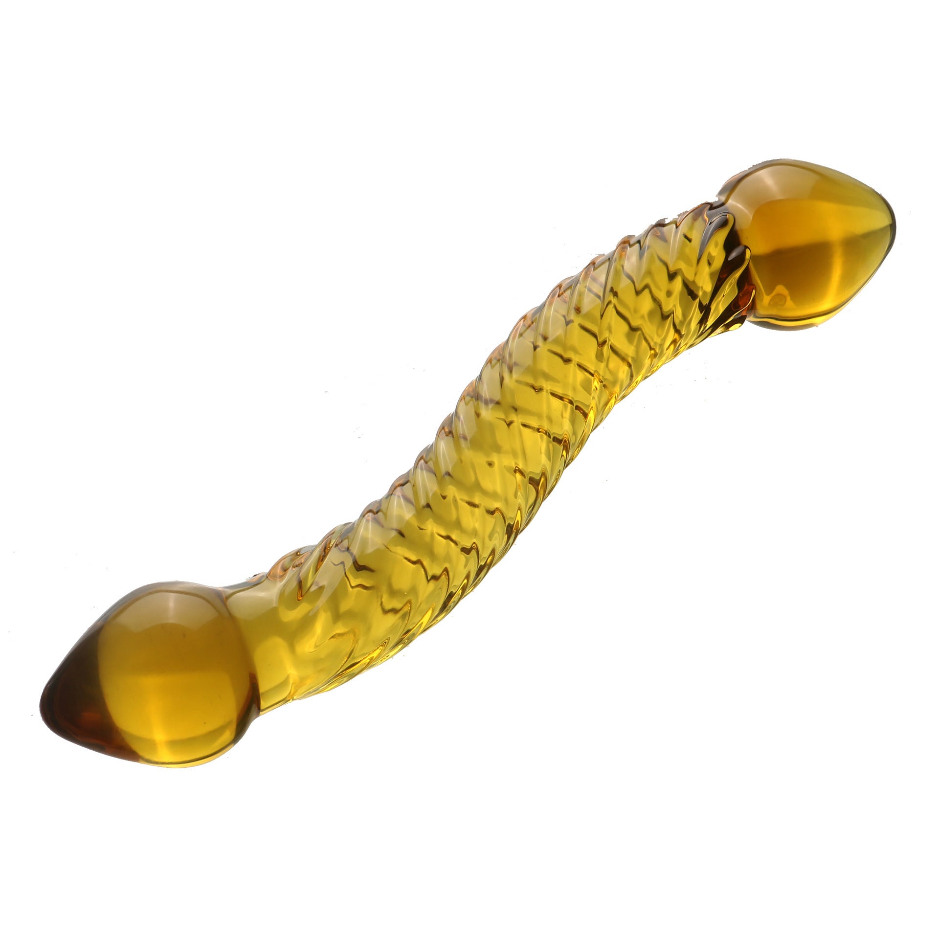 S-Curved Transparent Double-Headed Glass Toy for Women