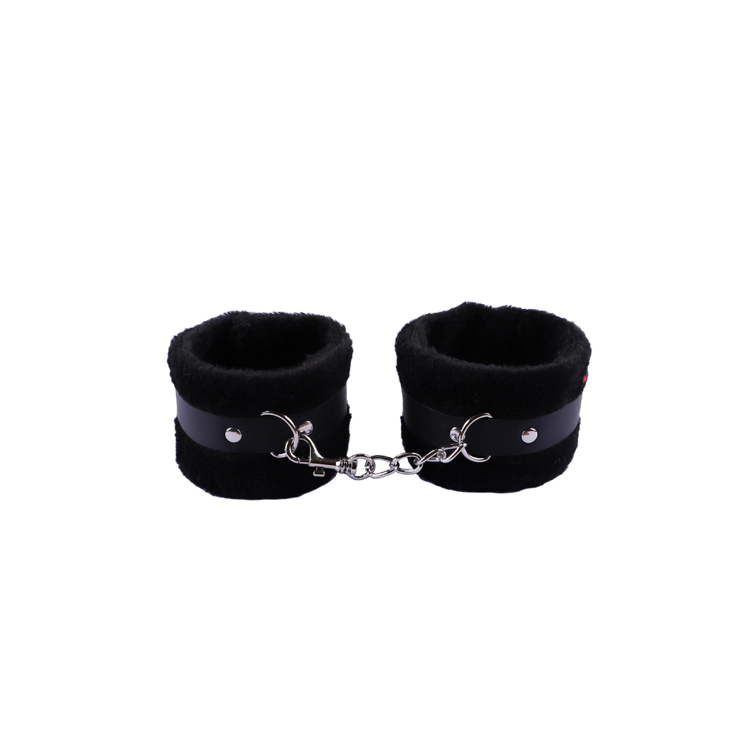 VelvetGrip PU Plush Handcuffs – Soft BDSM Restraint Toy for Adults